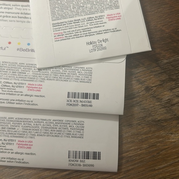 Colorstreet winter nail strips 3pk Holiday De-Light, Ice Ice Maybe, Snow Biz - Picture 5 of 5